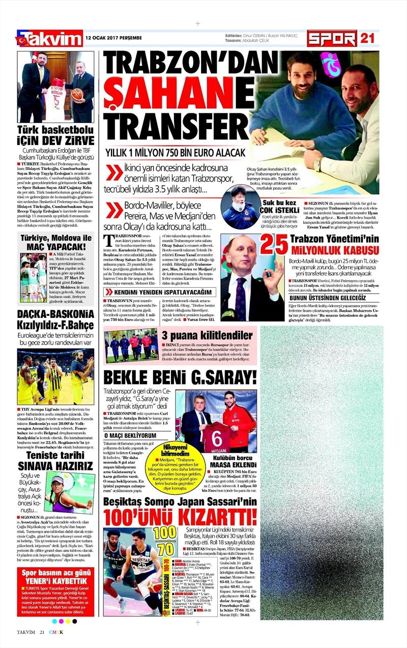 12 Ocak 2017 | İşte gazetelerin Beşiktaş manşetleri - Görsel 15