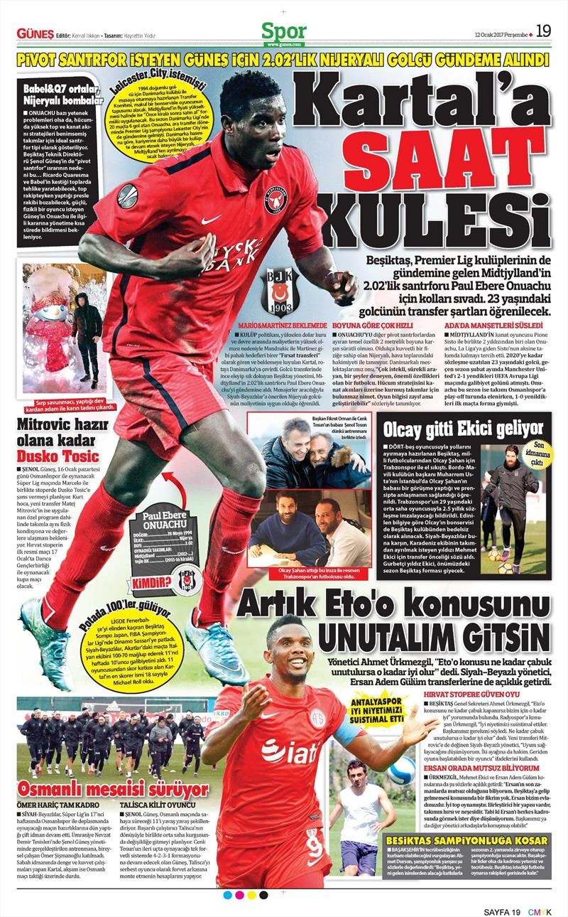 12 Ocak 2017 | İşte gazetelerin Beşiktaş manşetleri - Görsel 4