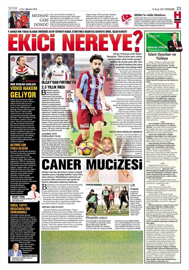 12 Ocak 2017 | İşte gazetelerin Beşiktaş manşetleri - Görsel 5