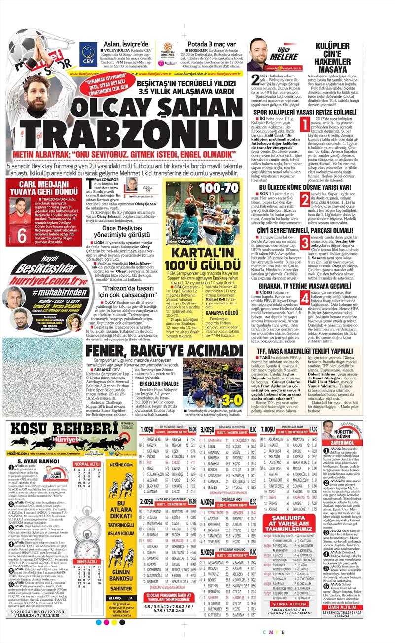 12 Ocak 2017 | İşte gazetelerin Beşiktaş manşetleri - Görsel 6