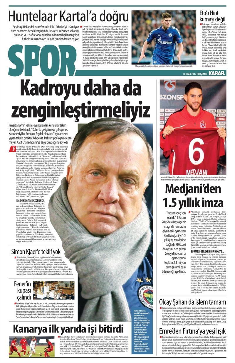 12 Ocak 2017 | İşte gazetelerin Beşiktaş manşetleri - Görsel 7