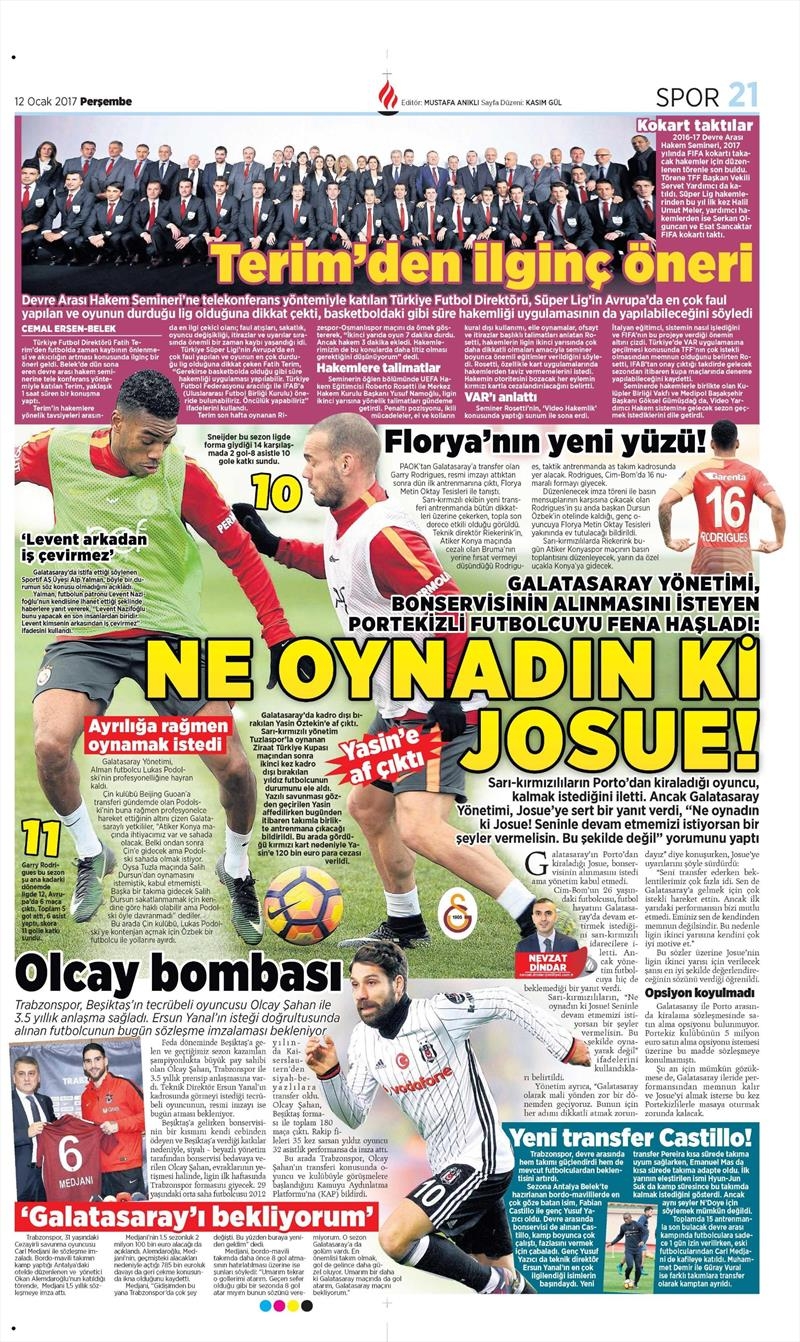 12 Ocak 2017 | İşte gazetelerin Beşiktaş manşetleri - Görsel 9