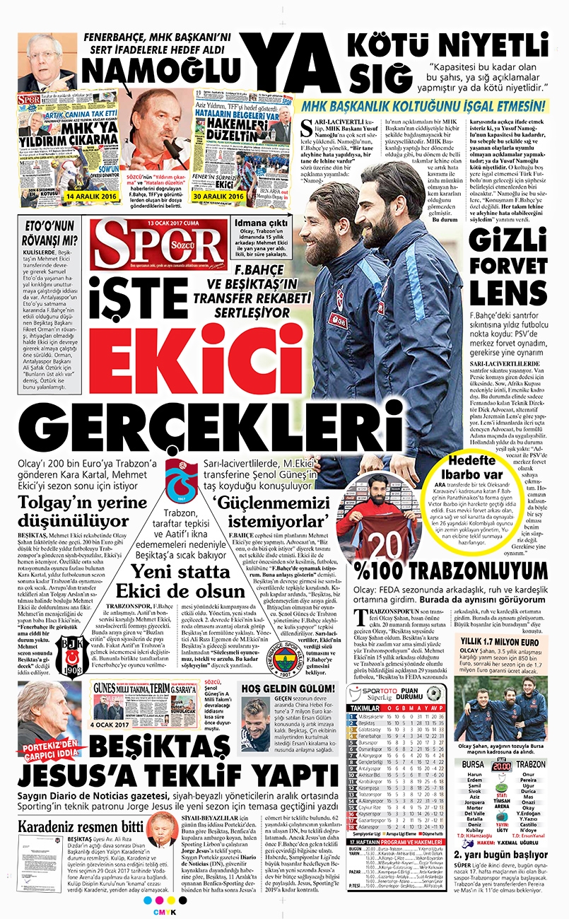 13 Ocak 2017 | İşte gazetelerin Beşiktaş manşetleri - Görsel 2