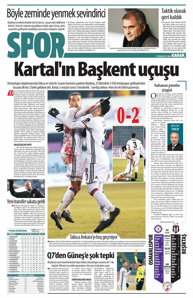 17 Ocak 2017 | İşte gazetelerin Beşiktaş manşetleri - Görsel 18