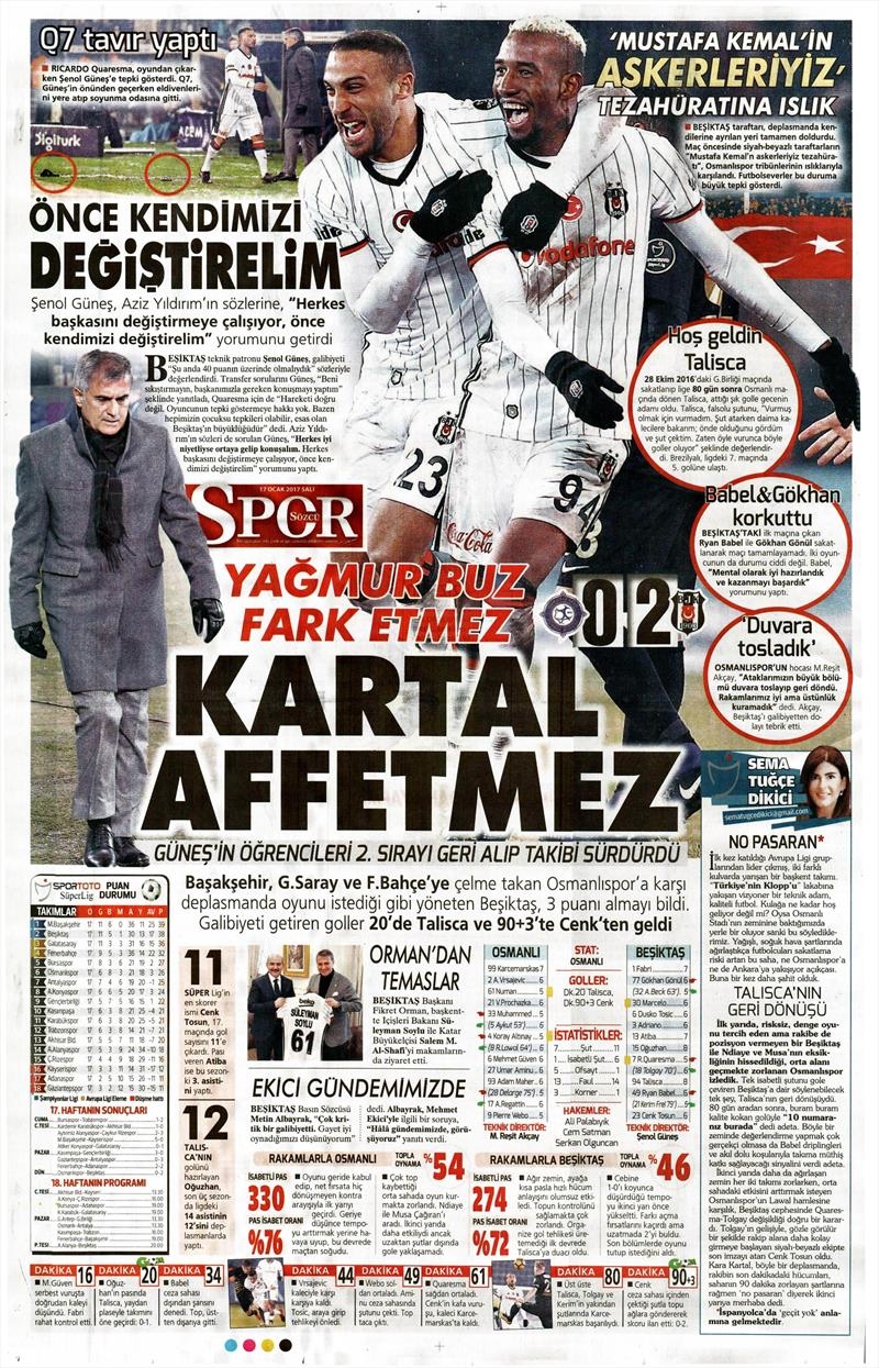 17 Ocak 2017 | İşte gazetelerin Beşiktaş manşetleri - Görsel 30