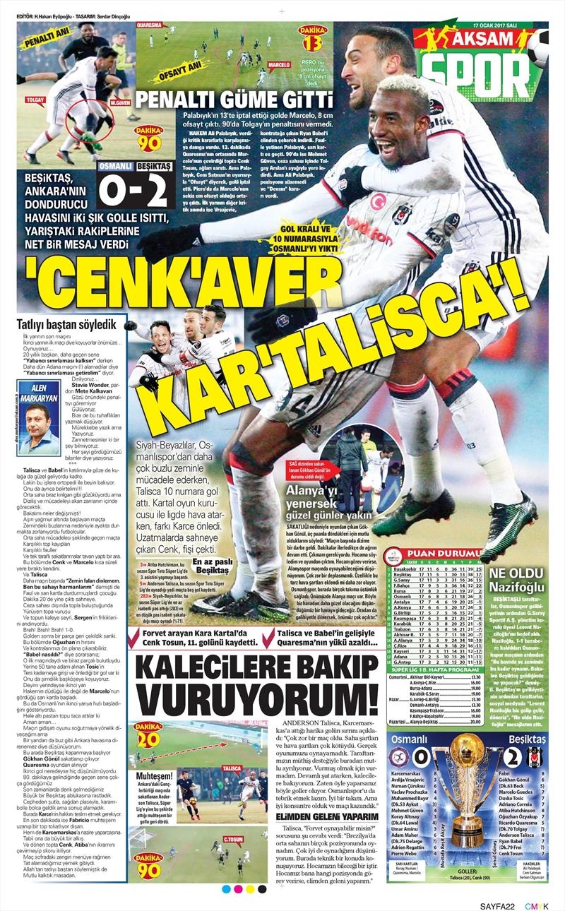 17 Ocak 2017 | İşte gazetelerin Beşiktaş manşetleri - Görsel 5