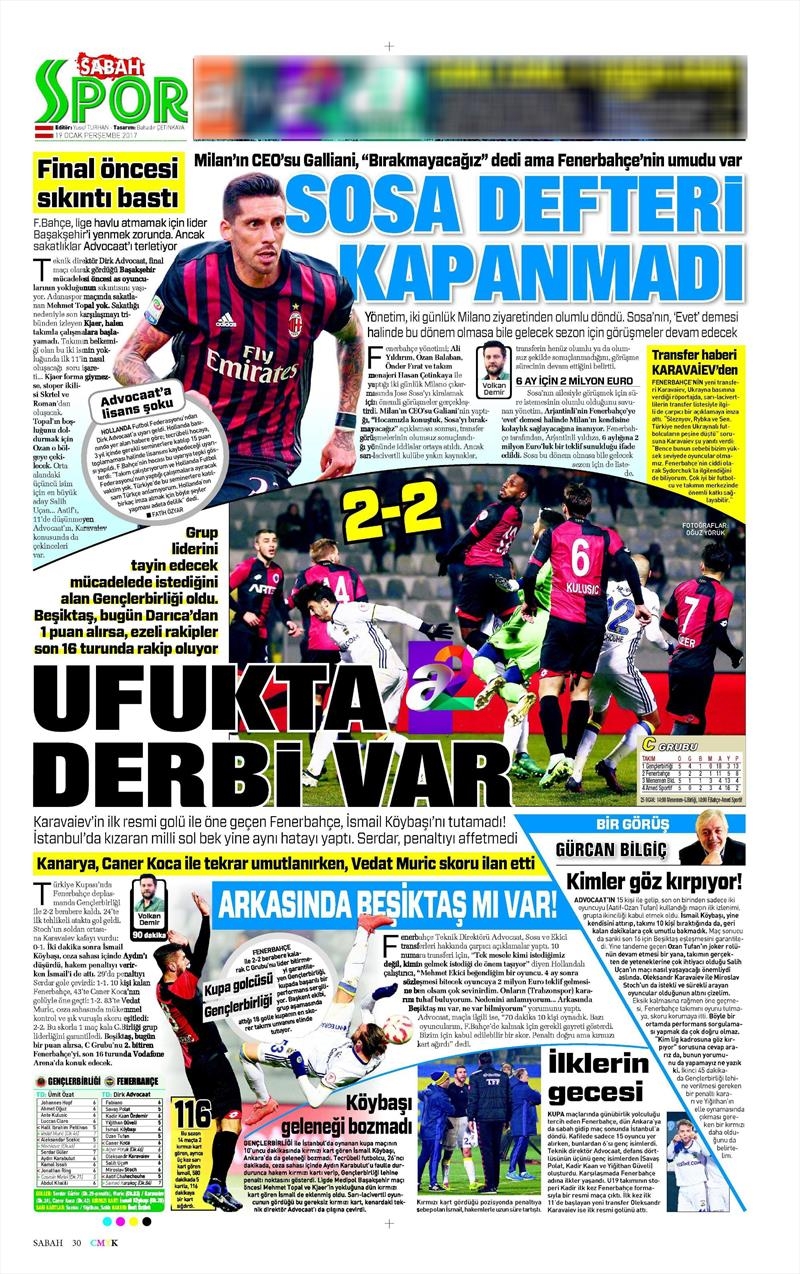 19 Ocak 2017 | İşte gazetelerin Beşiktaş manşetleri - Görsel 2