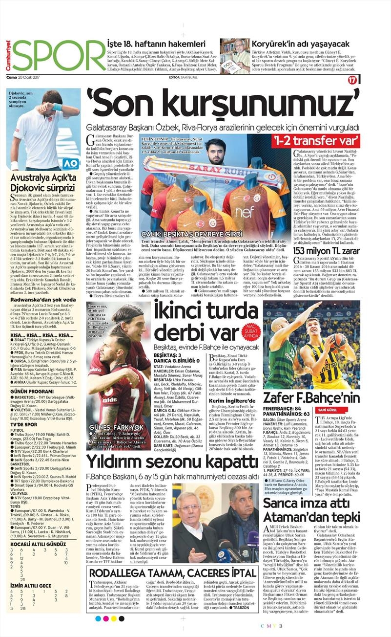 20 Ocak 2017 | İşte gazetelerin Beşiktaş manşetleri - Görsel 4
