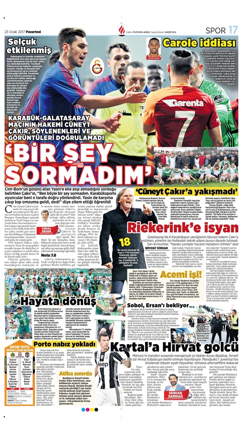 23 Ocak 2017 | İşte gazetelerin Beşiktaş manşetleri - Görsel 2