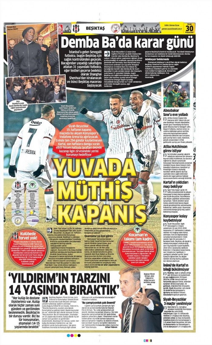 30 Ocak 2017 | İşte gazetelerin Beşiktaş manşetleri - Görsel 4