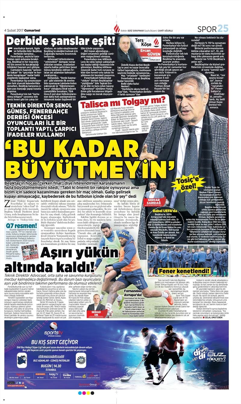 04 Şubat 2017 | İşte gazetelerin Beşiktaş manşetleri - Görsel 11