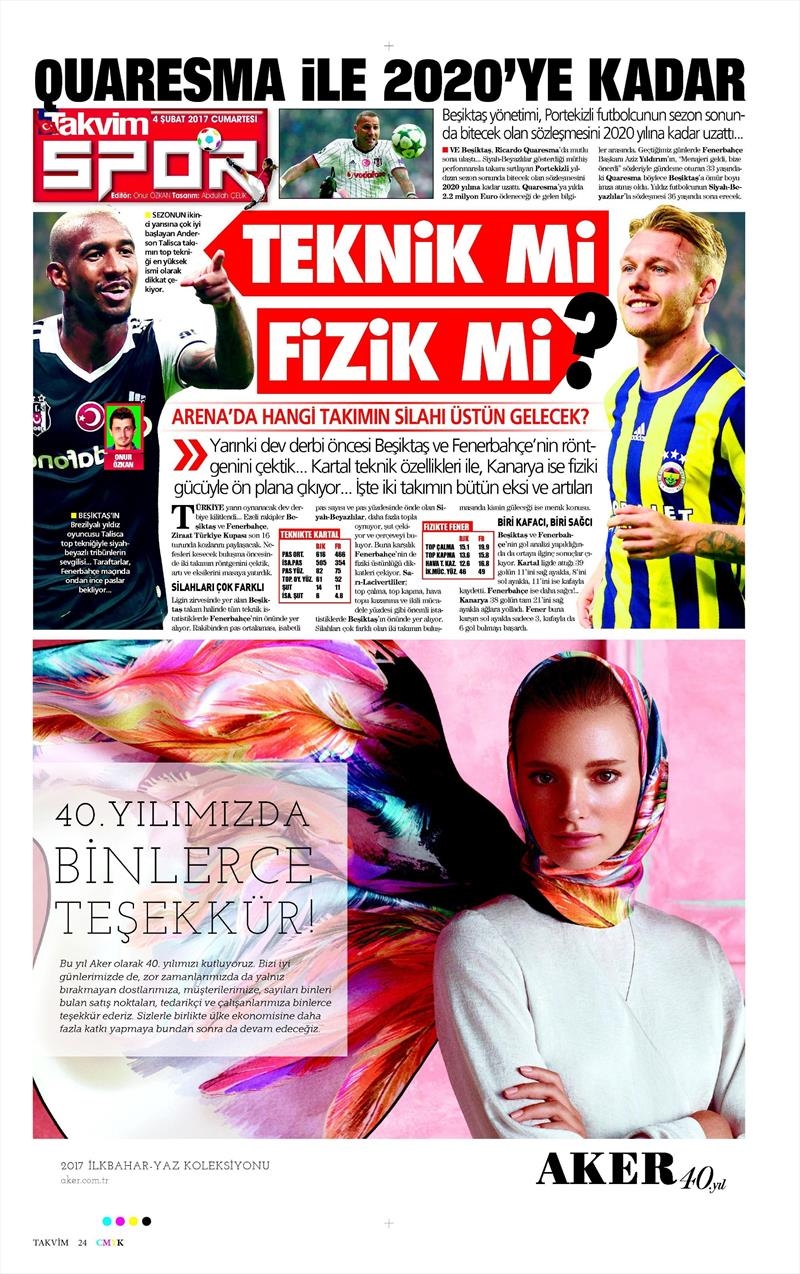 04 Şubat 2017 | İşte gazetelerin Beşiktaş manşetleri - Görsel 2