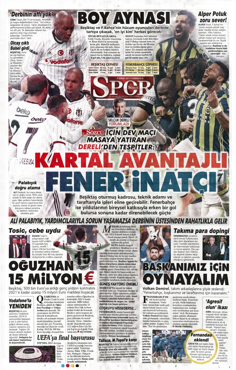 04 Şubat 2017 | İşte gazetelerin Beşiktaş manşetleri - Görsel 7