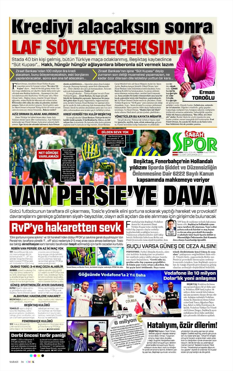 08 Şubat 2017 | İşte gazetelerin Beşiktaş manşetleri - Görsel 12
