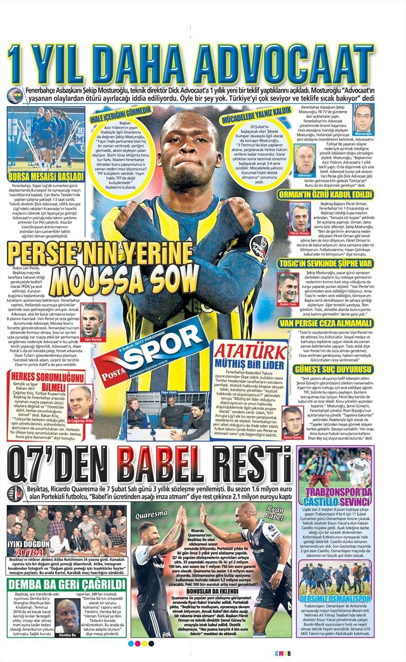 09 Şubat 2017 | İşte gazetelerin Beşiktaş manşetleri - Görsel 7