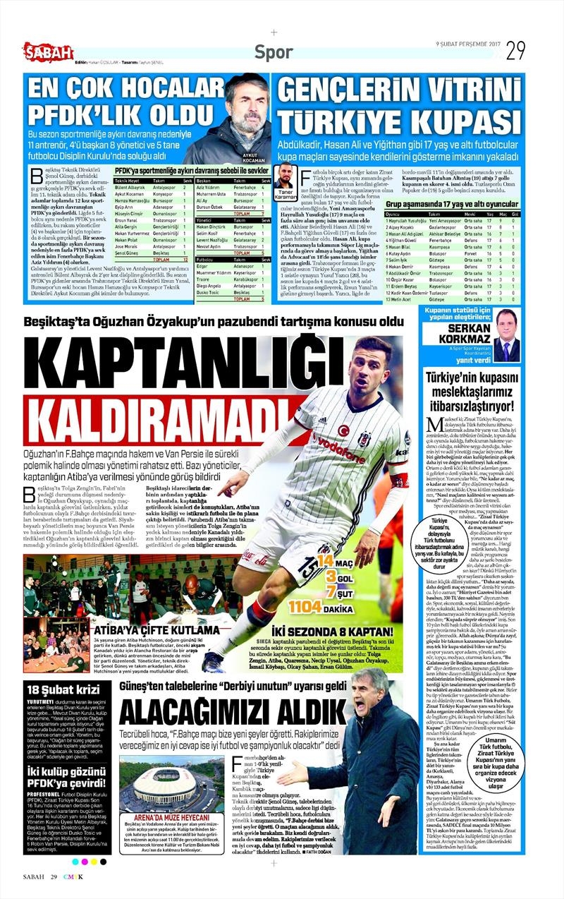 09 Şubat 2017 | İşte gazetelerin Beşiktaş manşetleri - Görsel 8