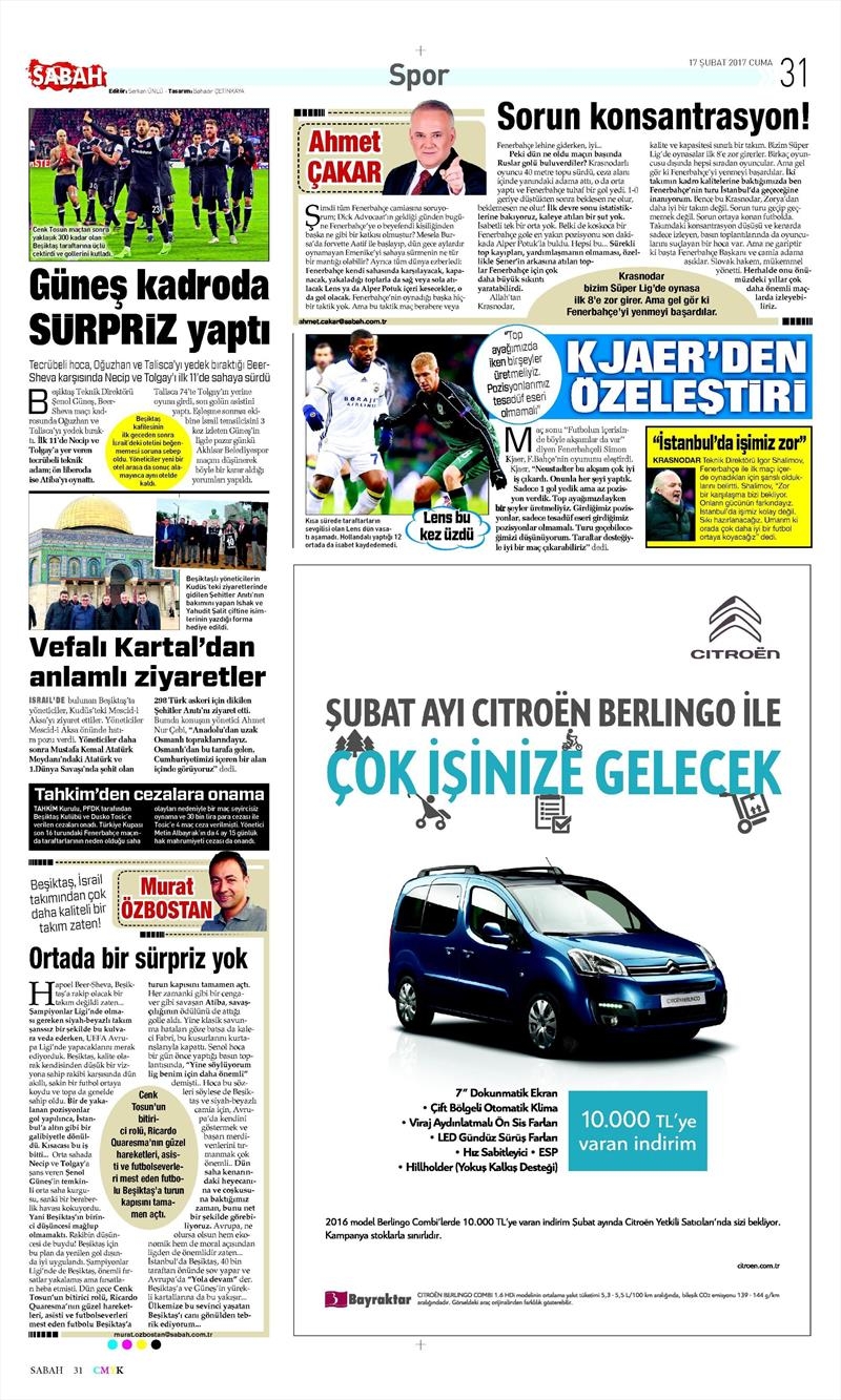 17 Şubat 2017 | İşte gazetelerin Beşiktaş manşetleri - Görsel 10