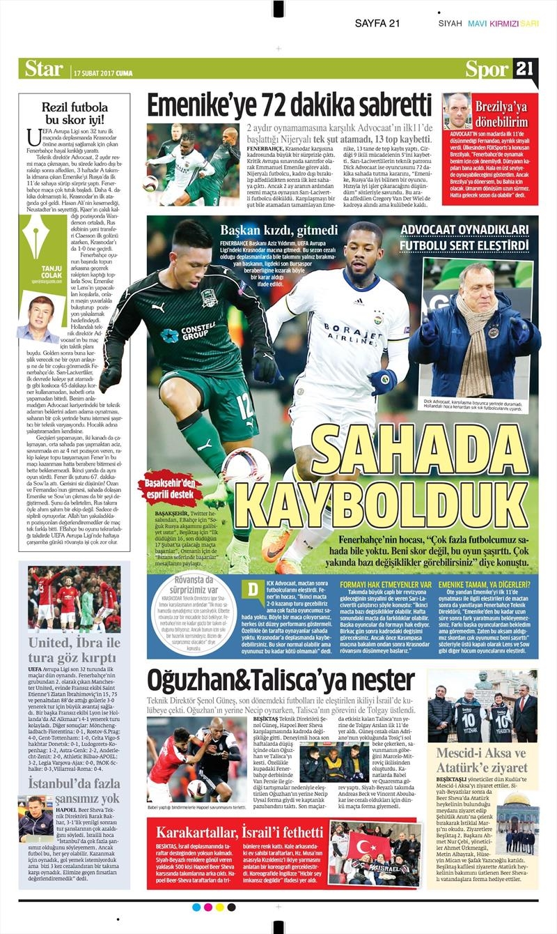 17 Şubat 2017 | İşte gazetelerin Beşiktaş manşetleri - Görsel 12