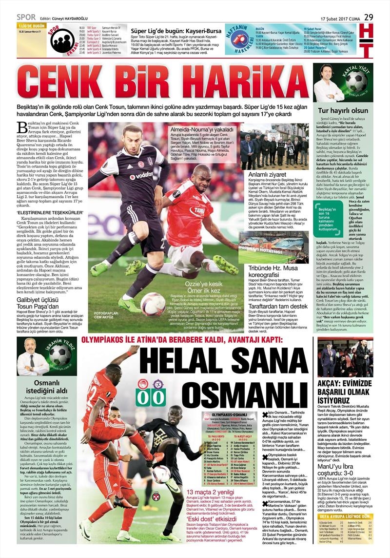 17 Şubat 2017 | İşte gazetelerin Beşiktaş manşetleri - Görsel 6