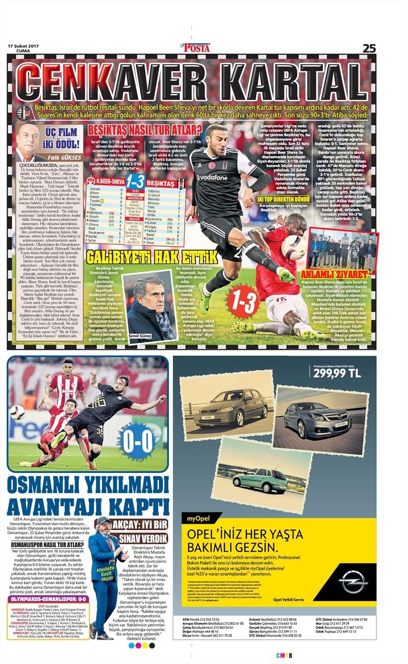 17 Şubat 2017 | İşte gazetelerin Beşiktaş manşetleri - Görsel 9