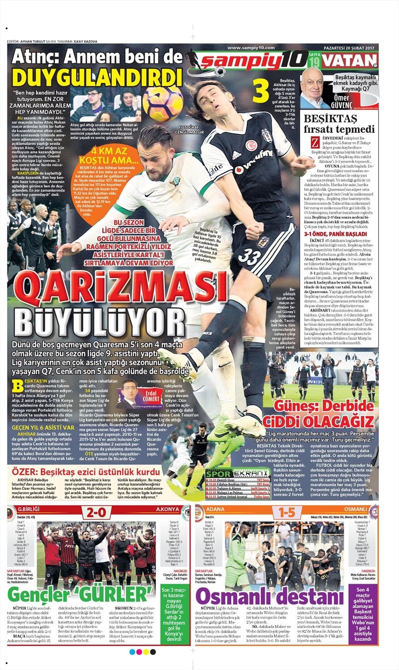 20 Şubat 2017 | İşte gazetelerin Beşiktaş manşetleri - Görsel 17