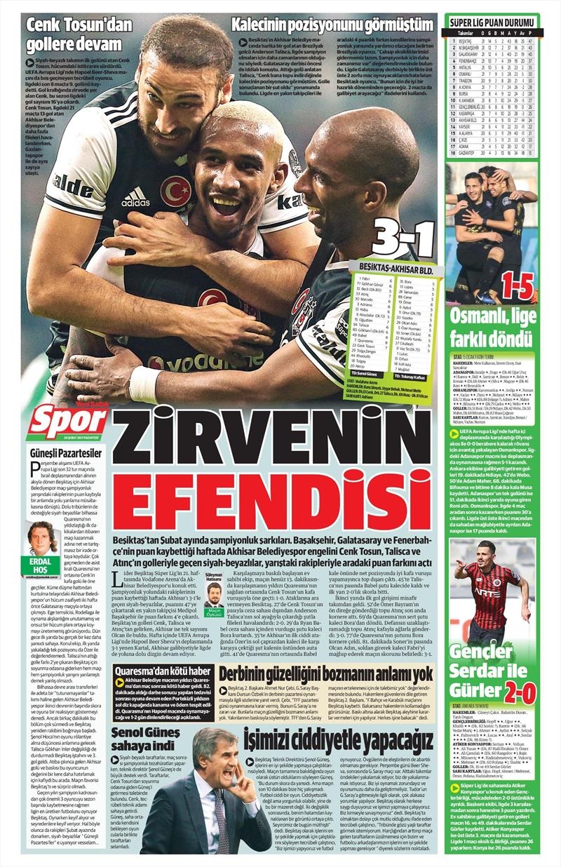 20 Şubat 2017 | İşte gazetelerin Beşiktaş manşetleri - Görsel 18