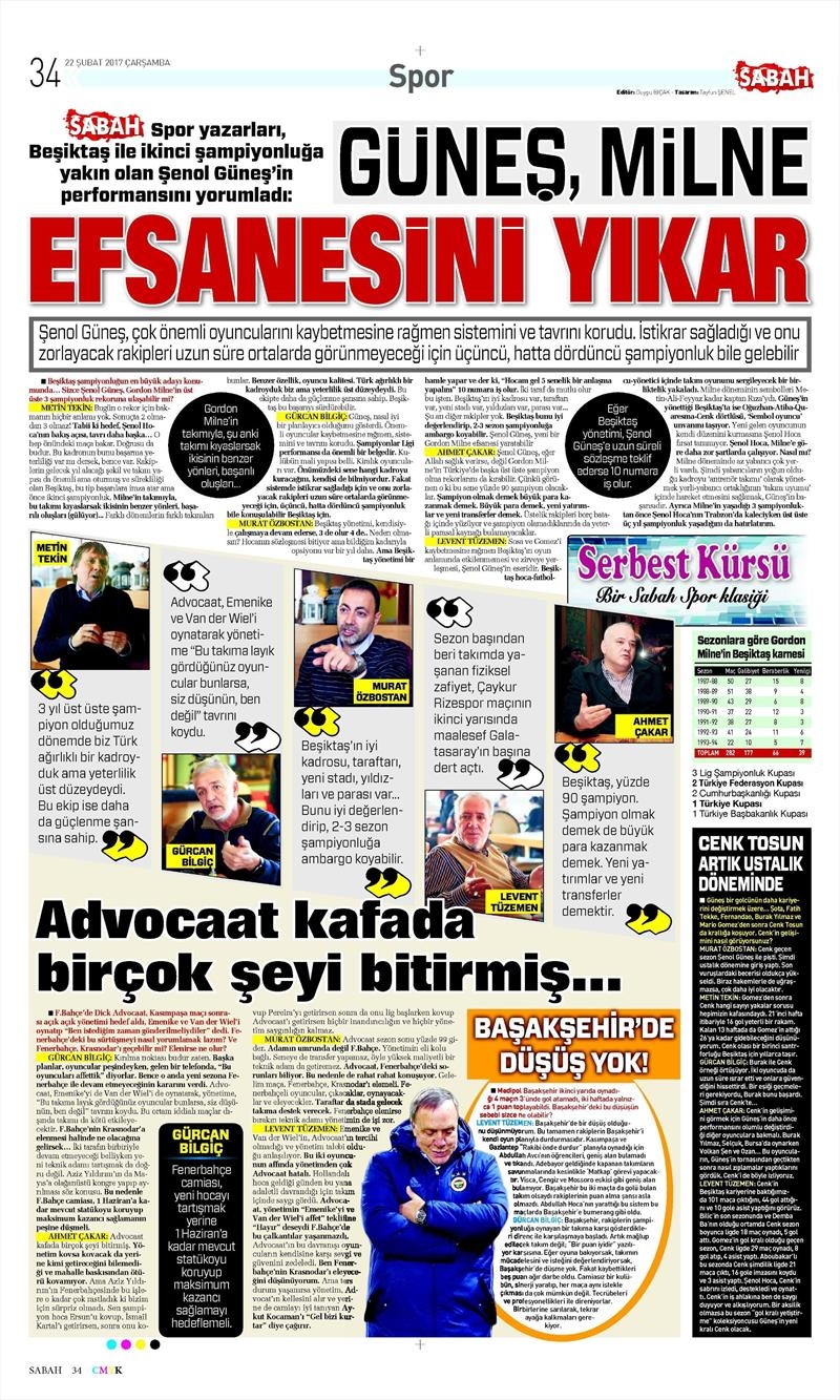 22 Şubat 2017 | İşte gazetelerin Beşiktaş manşetleri - Görsel 6