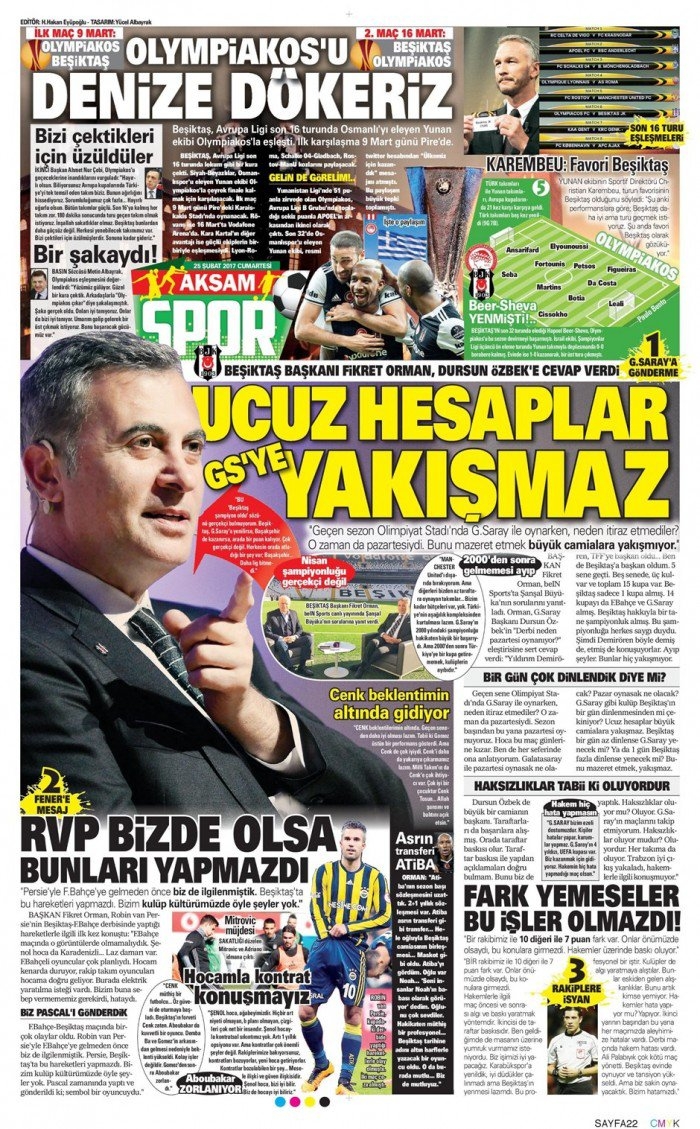 25 Şubat 2017 | İşte gazetelerin Beşiktaş manşetleri - Görsel 2