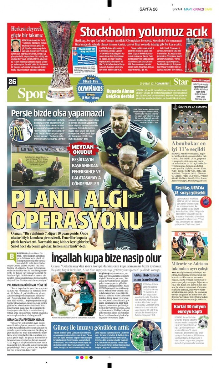 25 Şubat 2017 | İşte gazetelerin Beşiktaş manşetleri - Görsel 6