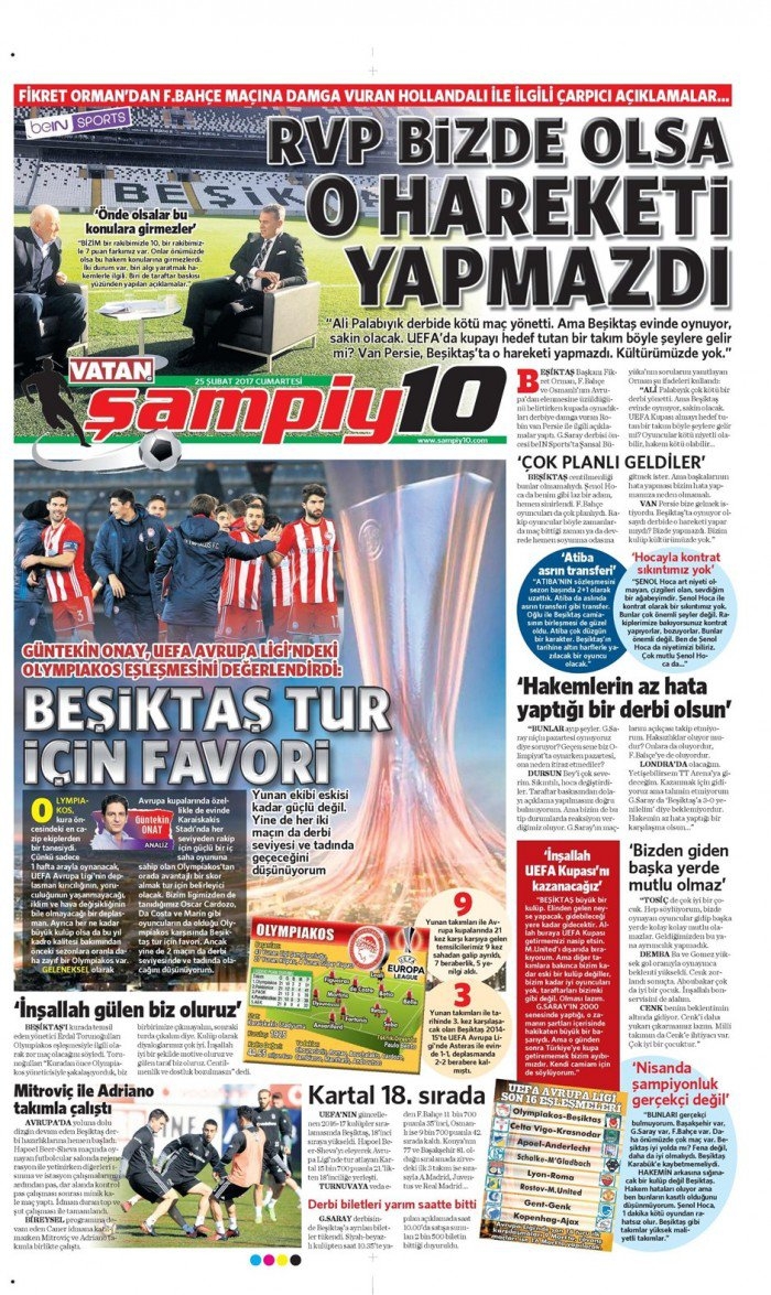 25 Şubat 2017 | İşte gazetelerin Beşiktaş manşetleri - Görsel 7