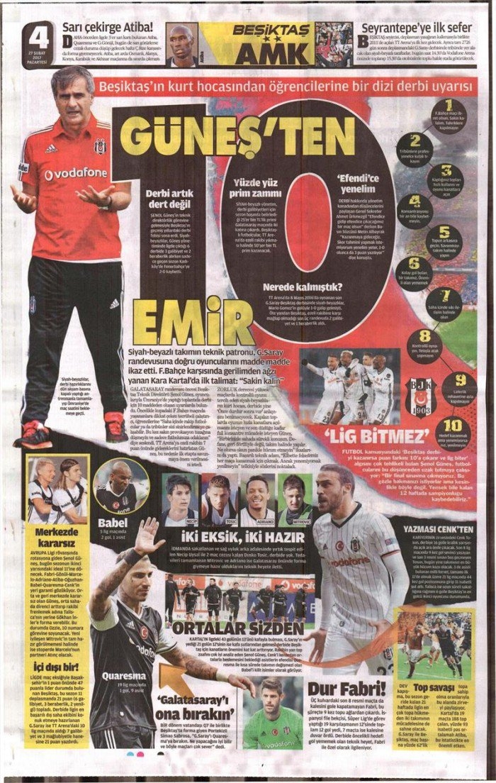 27 Şubat 2017 | İşte gazetelerin Beşiktaş manşetleri - Görsel 15