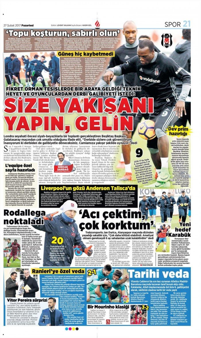 27 Şubat 2017 | İşte gazetelerin Beşiktaş manşetleri - Görsel 8
