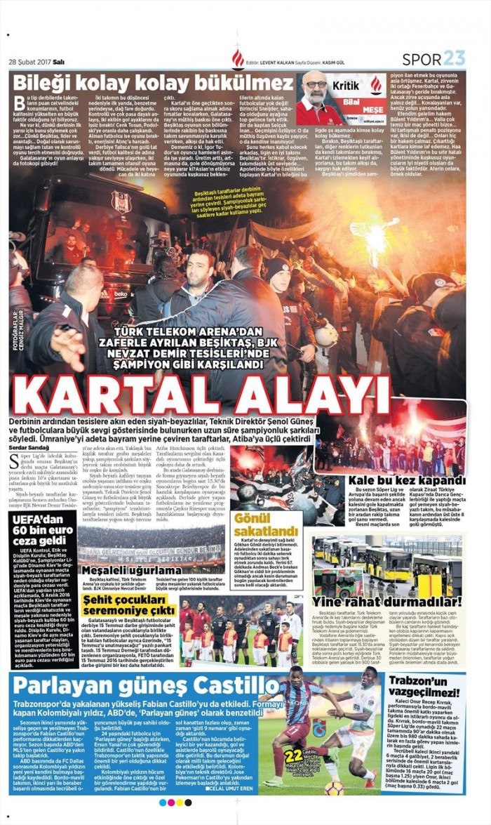 28 Şubat 2017 | İşte gazetelerin Beşiktaş manşetleri - Görsel 12