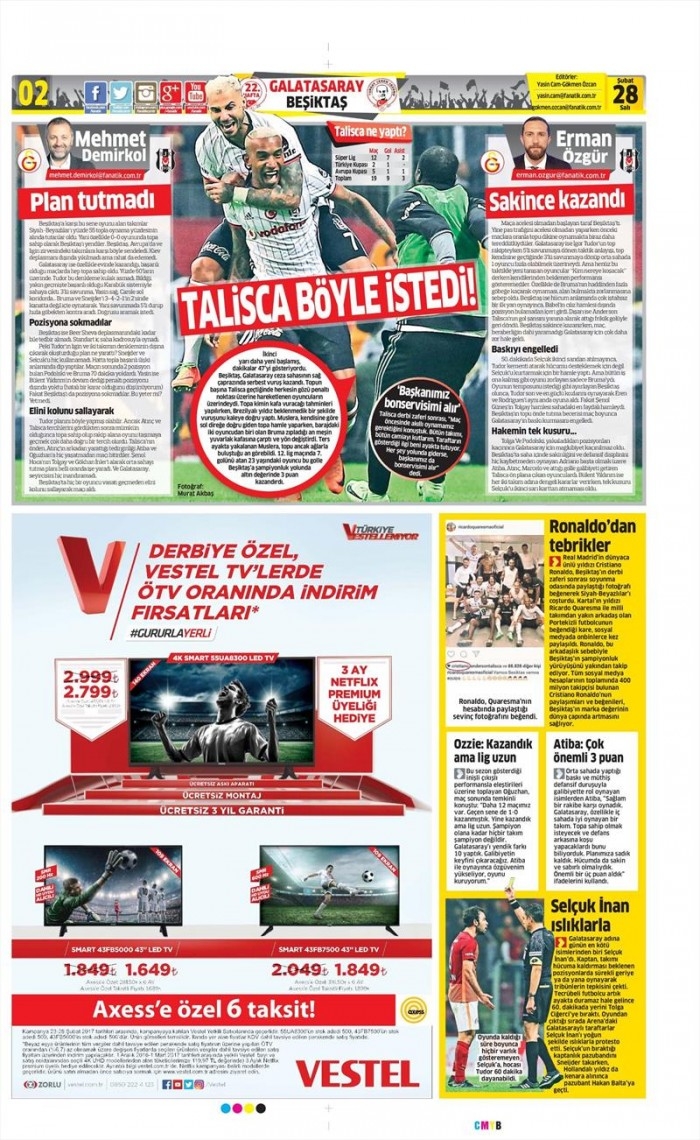 28 Şubat 2017 | İşte gazetelerin Beşiktaş manşetleri - Görsel 30