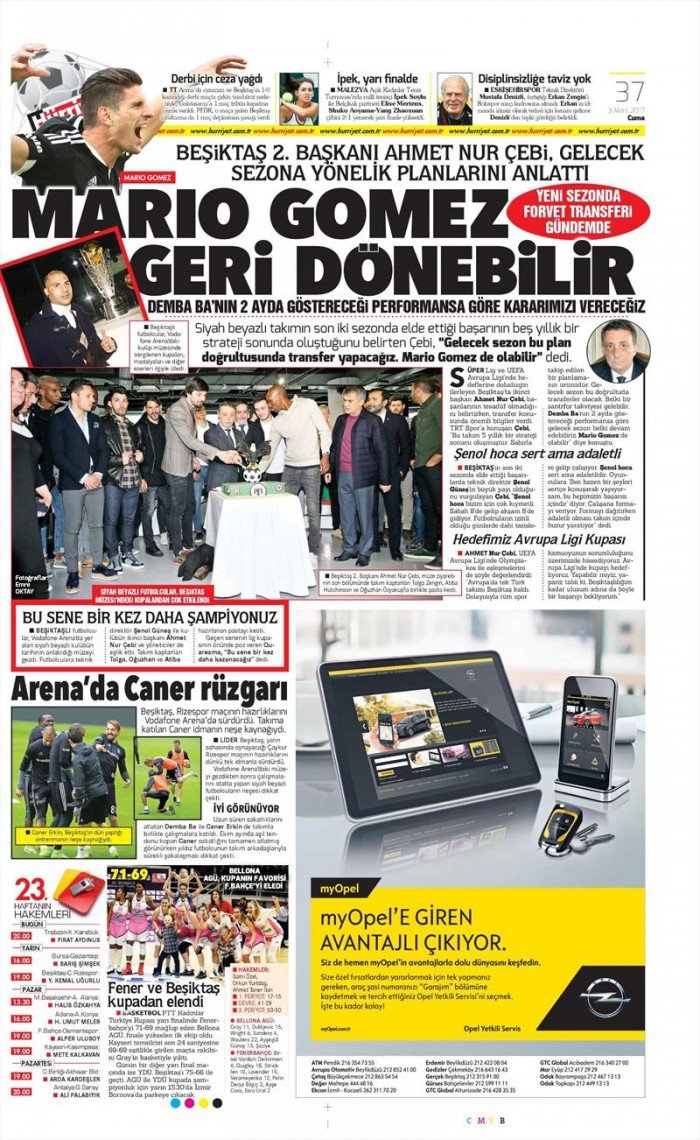 3 Mart 2017 | İşte gazetelerin Beşiktaş manşetleri - Görsel 4