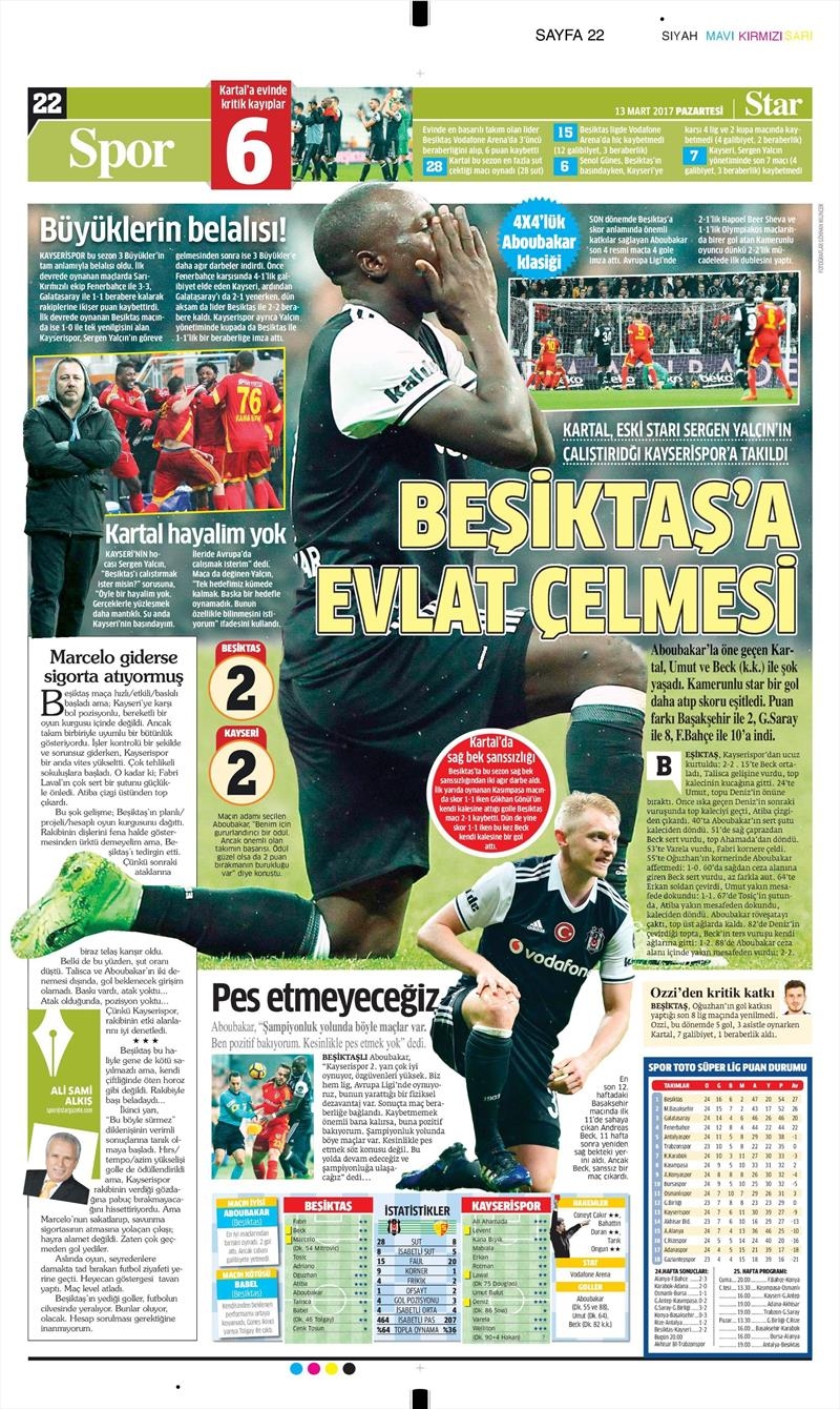 13 Mart 2017 | İşte gazetelerin Beşiktaş manşetleri - Görsel 4