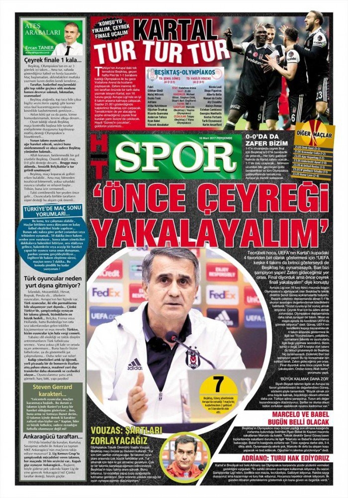 16 Mart 2017 | İşte gazetelerin Beşiktaş manşetleri - Görsel 6