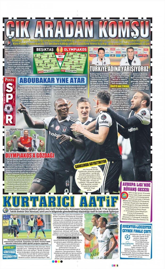 16 Mart 2017 | İşte gazetelerin Beşiktaş manşetleri - Görsel 9