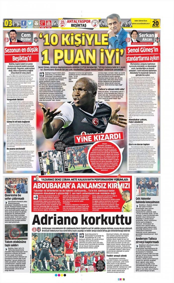 20 Mart 2017 | İşte gazetelerin Beşiktaş manşetleri - Görsel 3