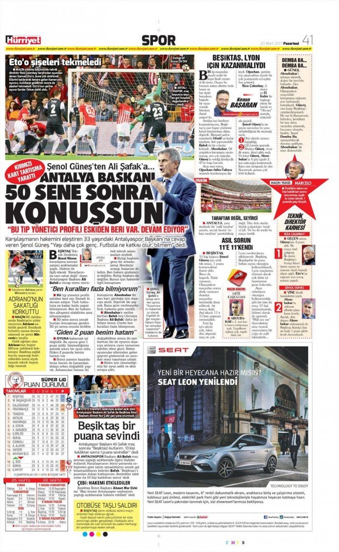 20 Mart 2017 | İşte gazetelerin Beşiktaş manşetleri - Görsel 7