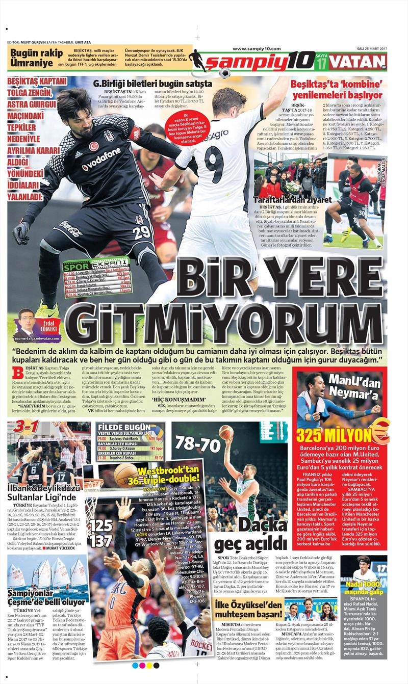 28 Mart 2017 | İşte gazetelerin Beşiktaş manşetleri - Görsel 2