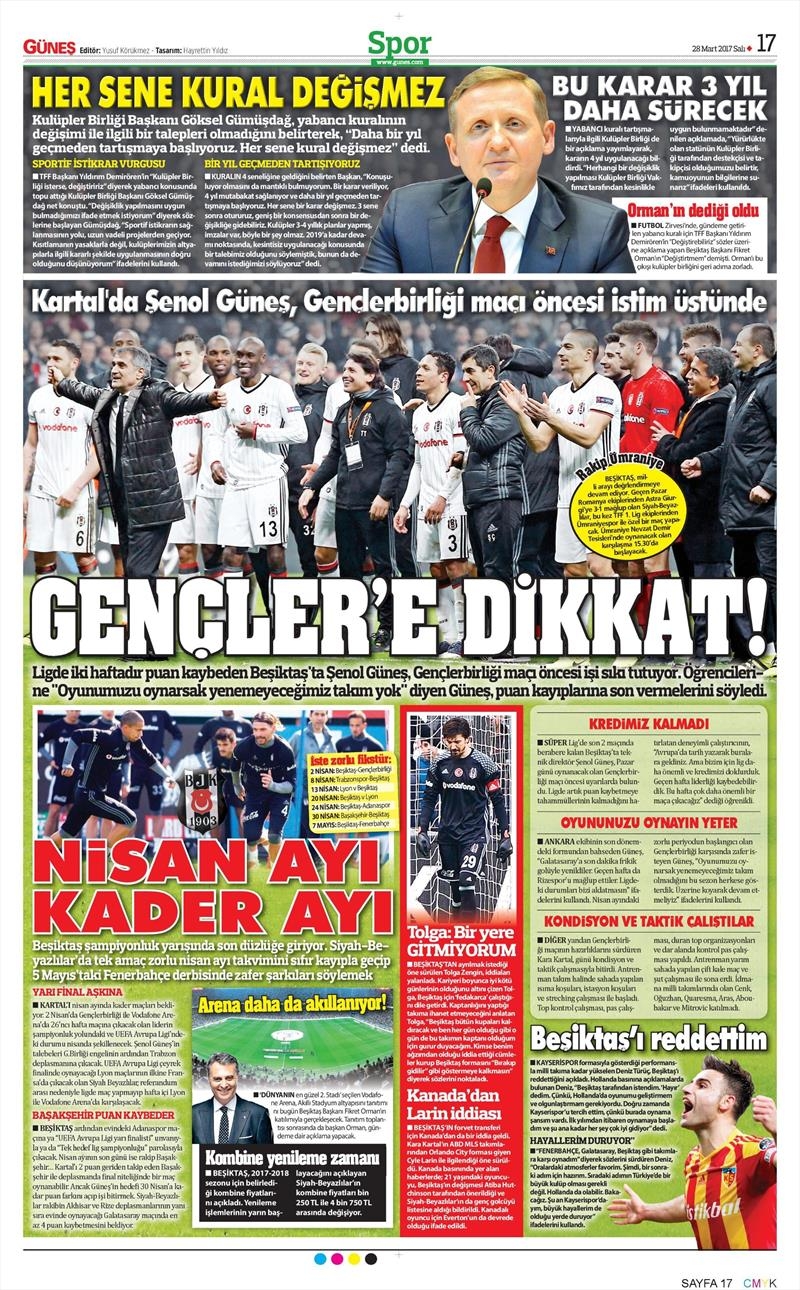 28 Mart 2017 | İşte gazetelerin Beşiktaş manşetleri - Görsel 3