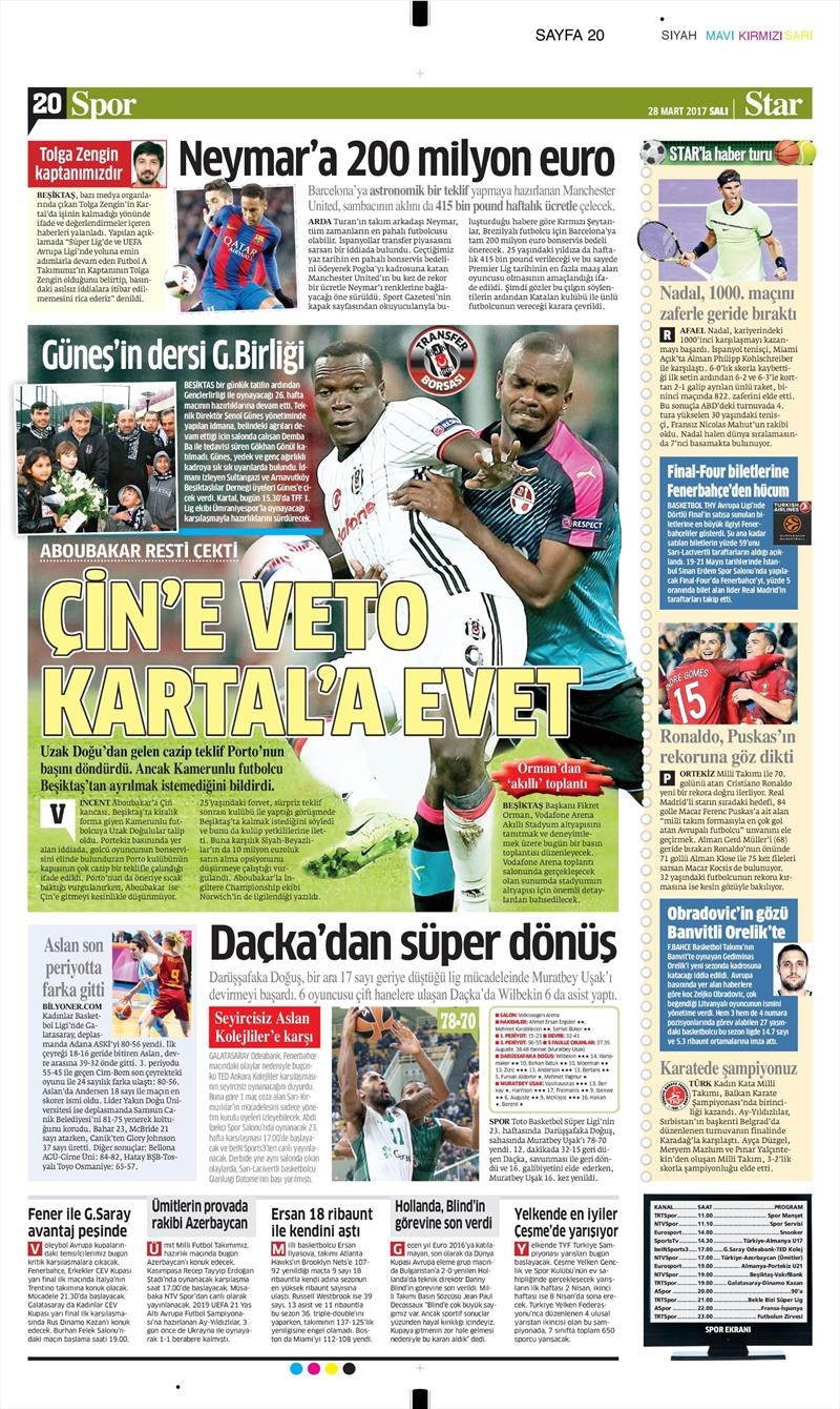 28 Mart 2017 | İşte gazetelerin Beşiktaş manşetleri - Görsel 5