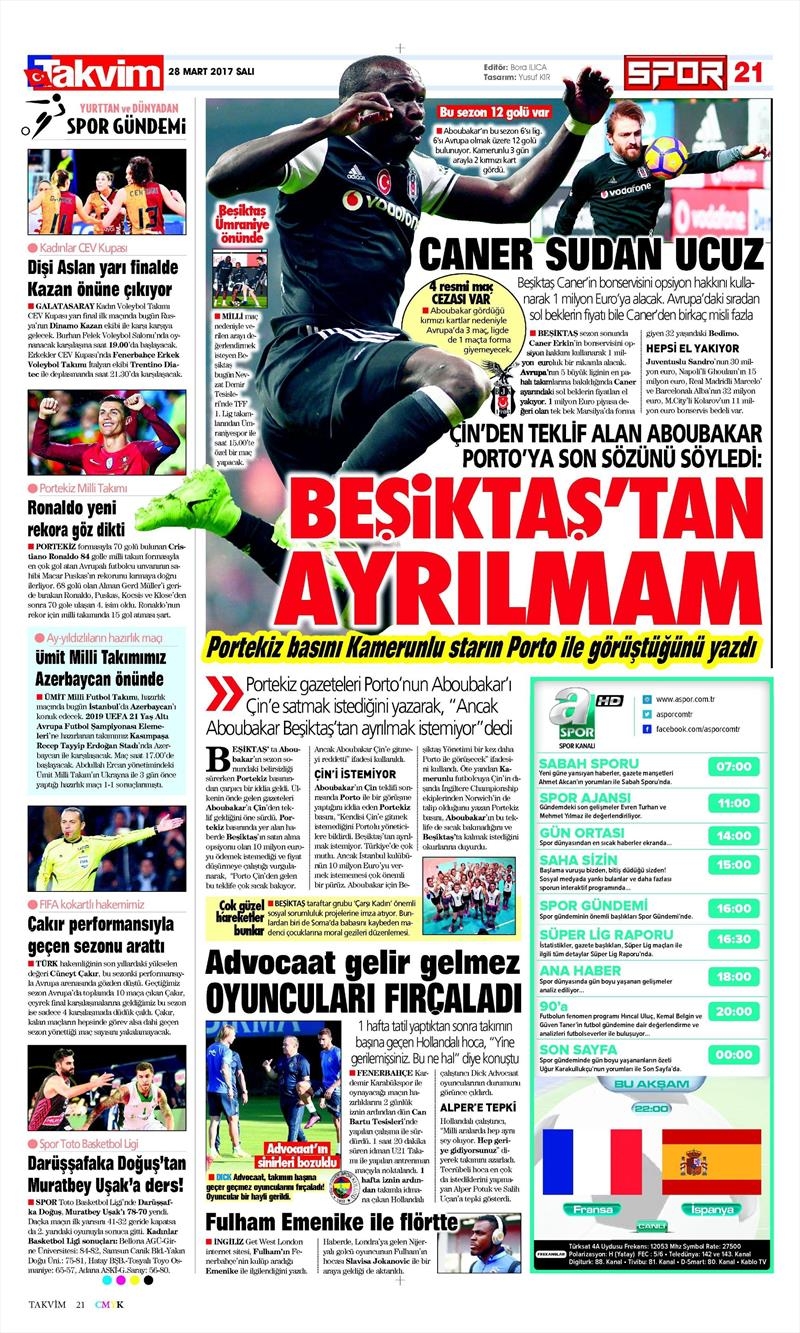 28 Mart 2017 | İşte gazetelerin Beşiktaş manşetleri - Görsel 6