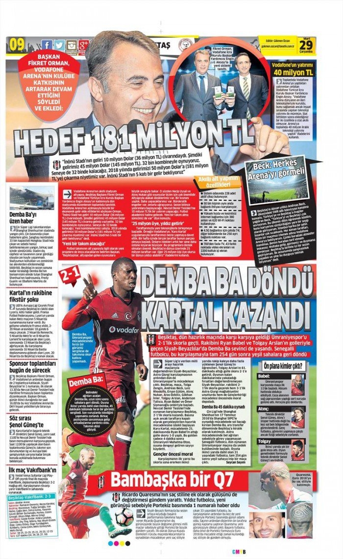 29 Mart 2017 | İşte gazetelerin Beşiktaş manşetleri - Görsel 2