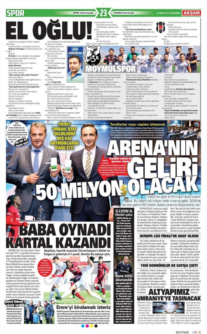 29 Mart 2017 | İşte gazetelerin Beşiktaş manşetleri - Görsel 5