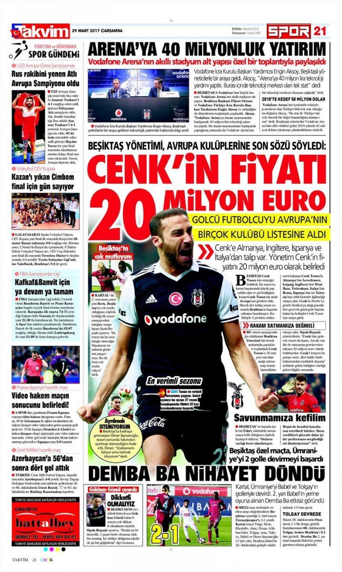 29 Mart 2017 | İşte gazetelerin Beşiktaş manşetleri - Görsel 6