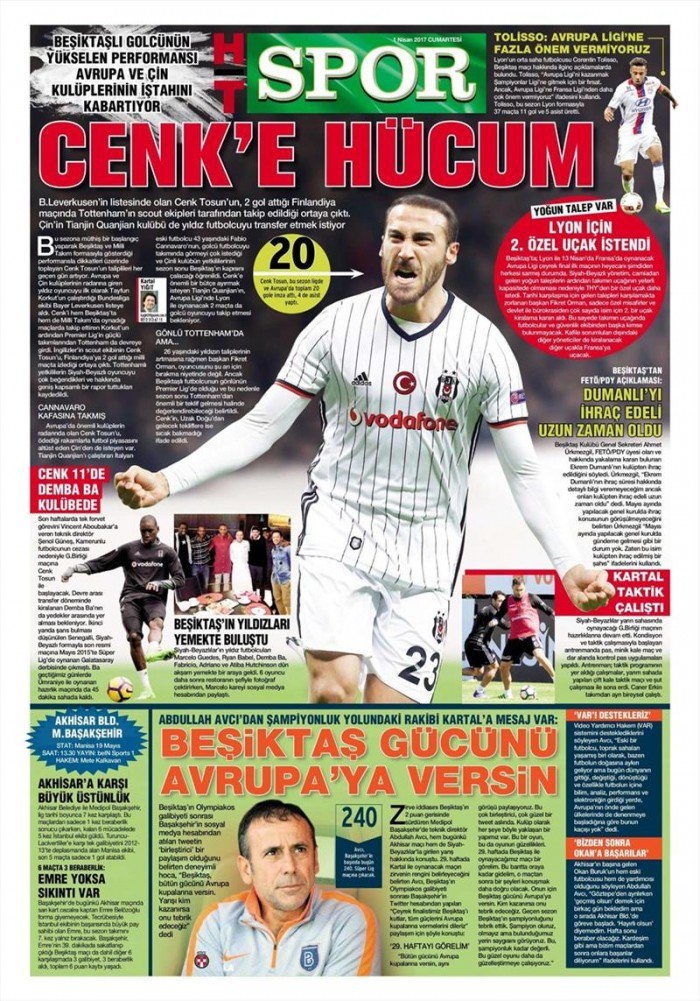 1 Nisan 2017 | İşte gazetelerin Beşiktaş manşetleri - Görsel 2