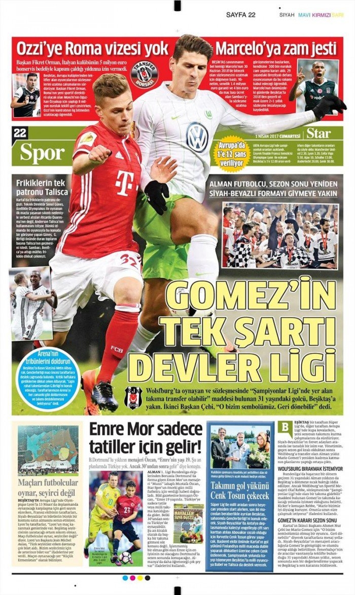 1 Nisan 2017 | İşte gazetelerin Beşiktaş manşetleri - Görsel 4