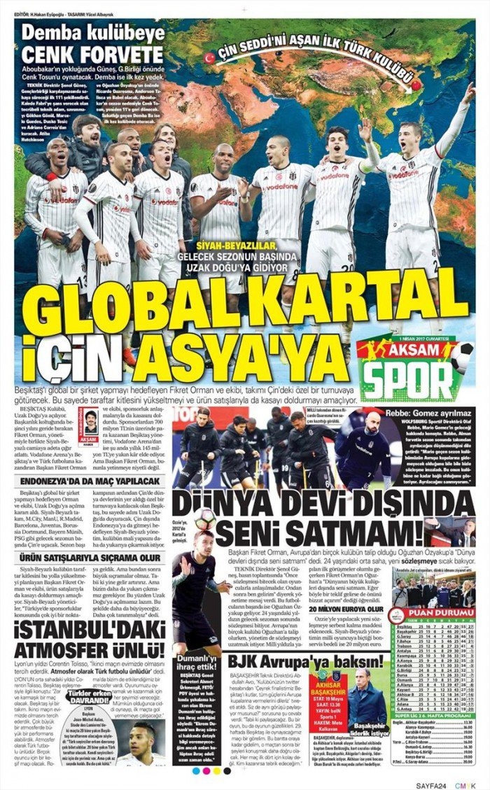 1 Nisan 2017 | İşte gazetelerin Beşiktaş manşetleri - Görsel 6